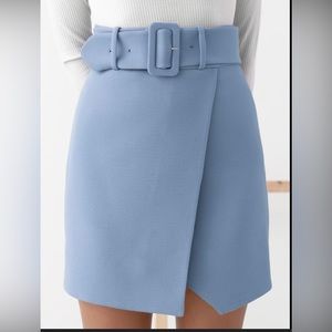 & Other Stories Blue Mini Skirt